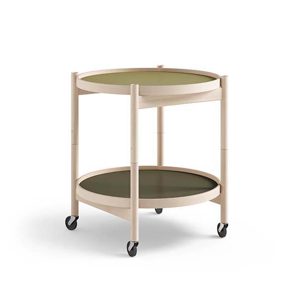 Brdr. Krüger Bølling bakkebord 50 cm. - bøg ubehandlet - Bakke 1: Leaf / Bakke 2: Leaf  : Erling Christensen Møbler