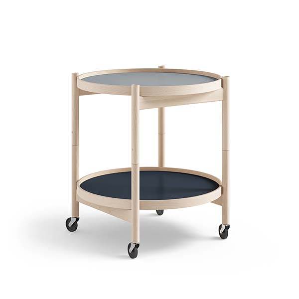 Brdr. Krüger Bølling bakkebord 50 cm. - bøg ubehandlet - Bakke 1: Water / Bakke 2: Water  : Erling Christensen Møbler