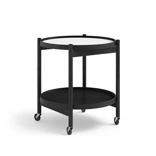 Brdr. Krüger Bølling bakkebord 50 cm. - Sortlakeret eg - Bakke 1: Base / Bakke 2: Base  : Erling Christensen Møbler
