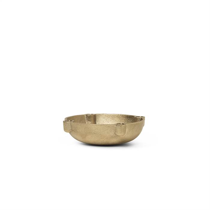 Ferm Living Bowl candle holder, small - Brass  : Erling Christensen Møbler