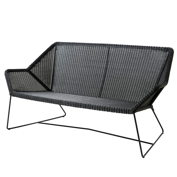 Cane-Line Breeze 2-personers havesofa - sort  : Erling Christensen Møbler