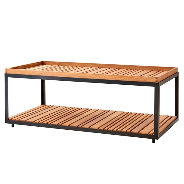 Cane-Line Level sofabord - rektangel - teak/sort Sort : Erling Christensen Møbler
