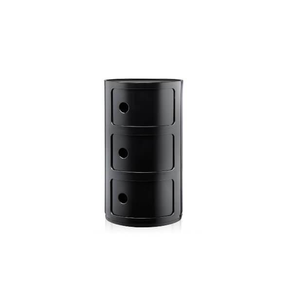 Kartell Componibili Classic - 3 rum - Black  : Erling Christensen Møbler