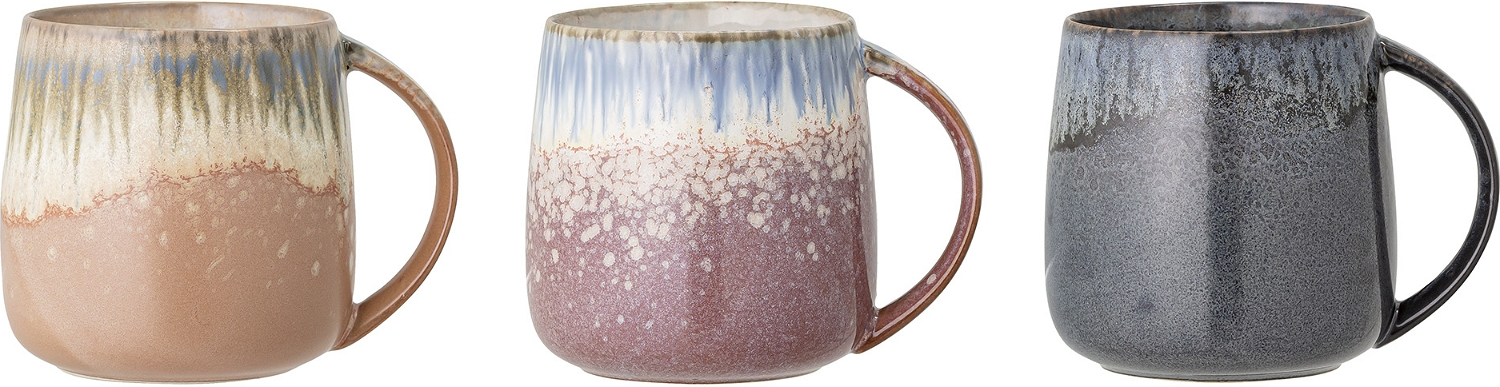 Stentøjskrus Creative Collection Cloe unikt håndlavet kaffekrus & tekop Ø9,5 x H10 cm multifarvet