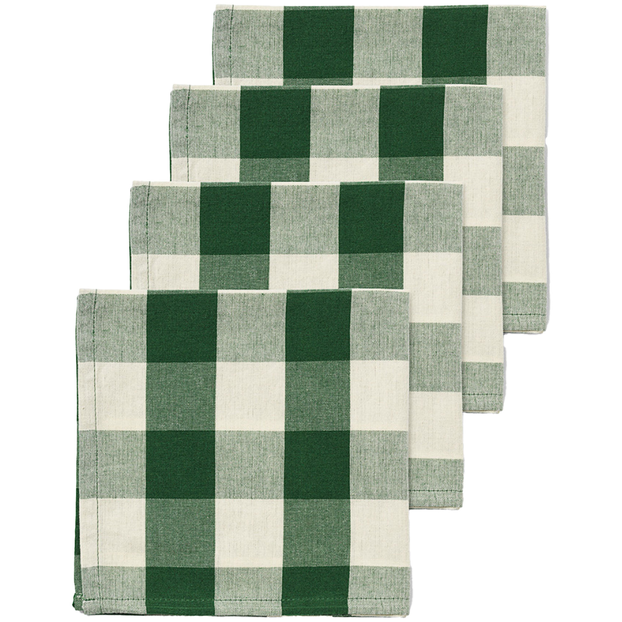 Midnatt Elsa servietter 40Ã40 cm, grøn/beige, 4-pak