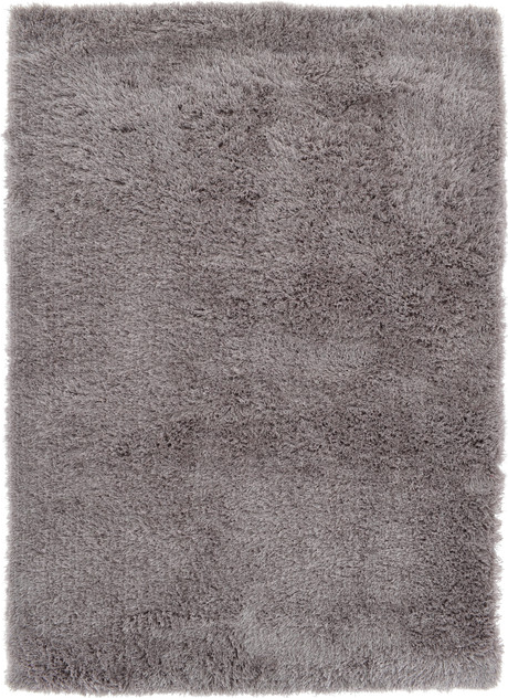 Gulvtæppe Loomery Soho 170 x 120 cm gråbrun polyester shaggy 60 cm ekstra blødt slidstærkt