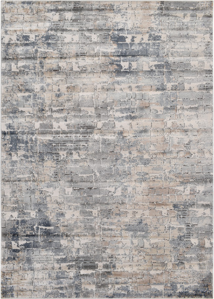 Gulvtæppe Loomery Oregon gråt 290 x 200 cm varmefikset polyester 8 cm luvhøjde