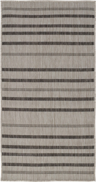 Gulvtæppe Loomery Terrace polypropylen lysegrå småstensmønster 200x290 cm ind-/udendørs