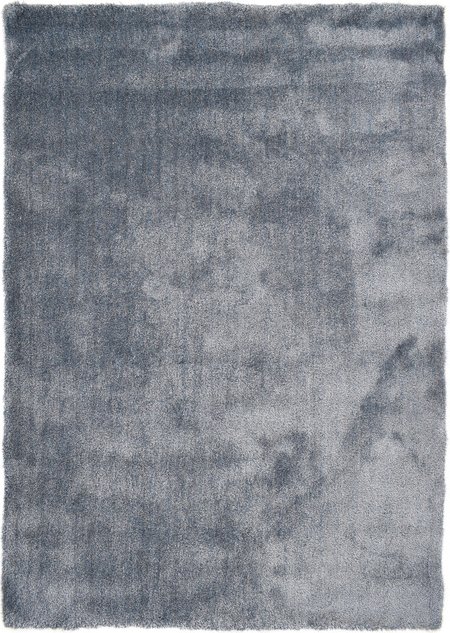 Gulvtæppe Loomery Shadow 160x230 cm sølv-blå polyesterfløjl