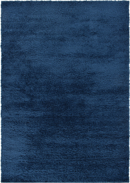 Gulvtæppe Loomery Parma marineblå frise-shaggy 160 x 230 cm polyester