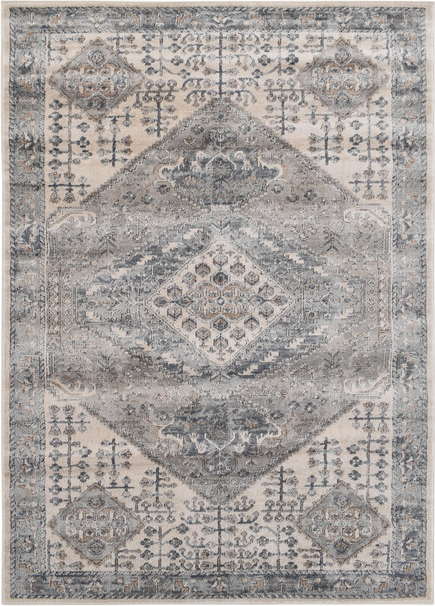 Gulvtæppe Loomery Oregon grå-beige polyester 290Ã200 cm