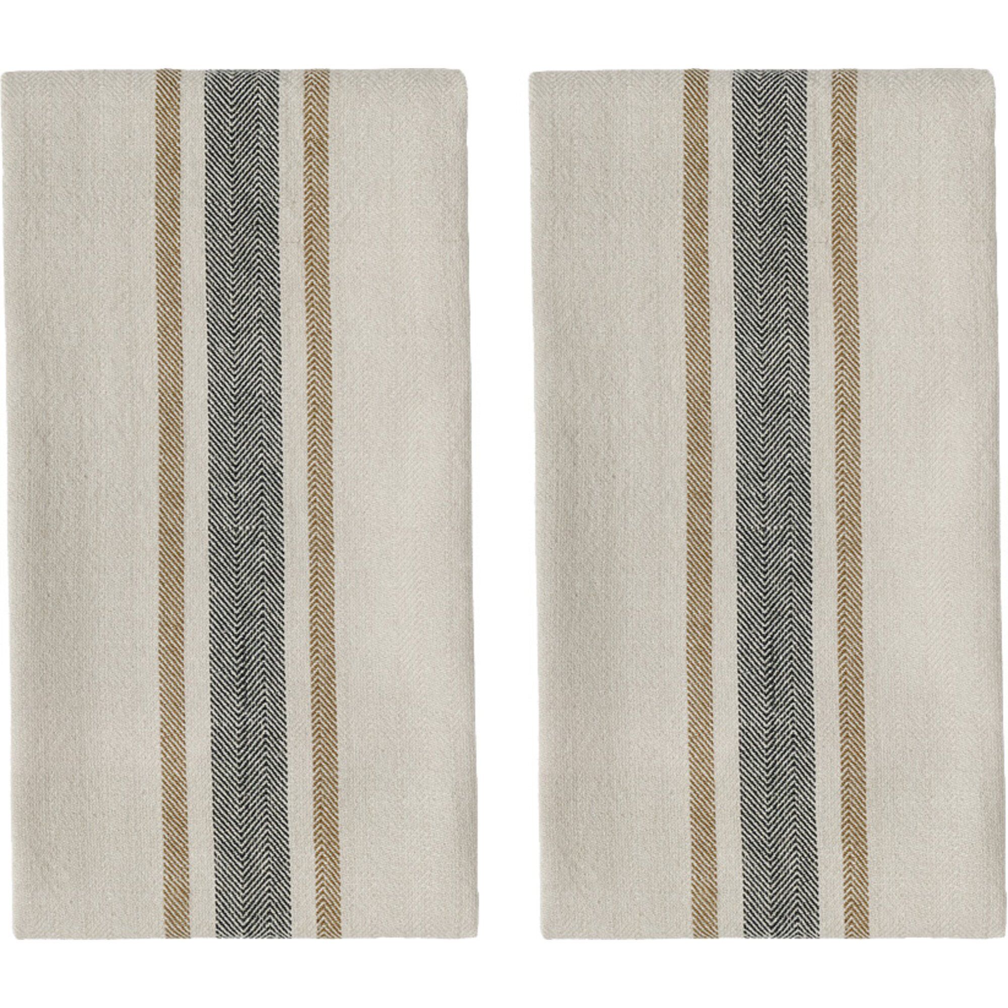 Oyoy living design Linu viskestykke, sort, 2 stk.