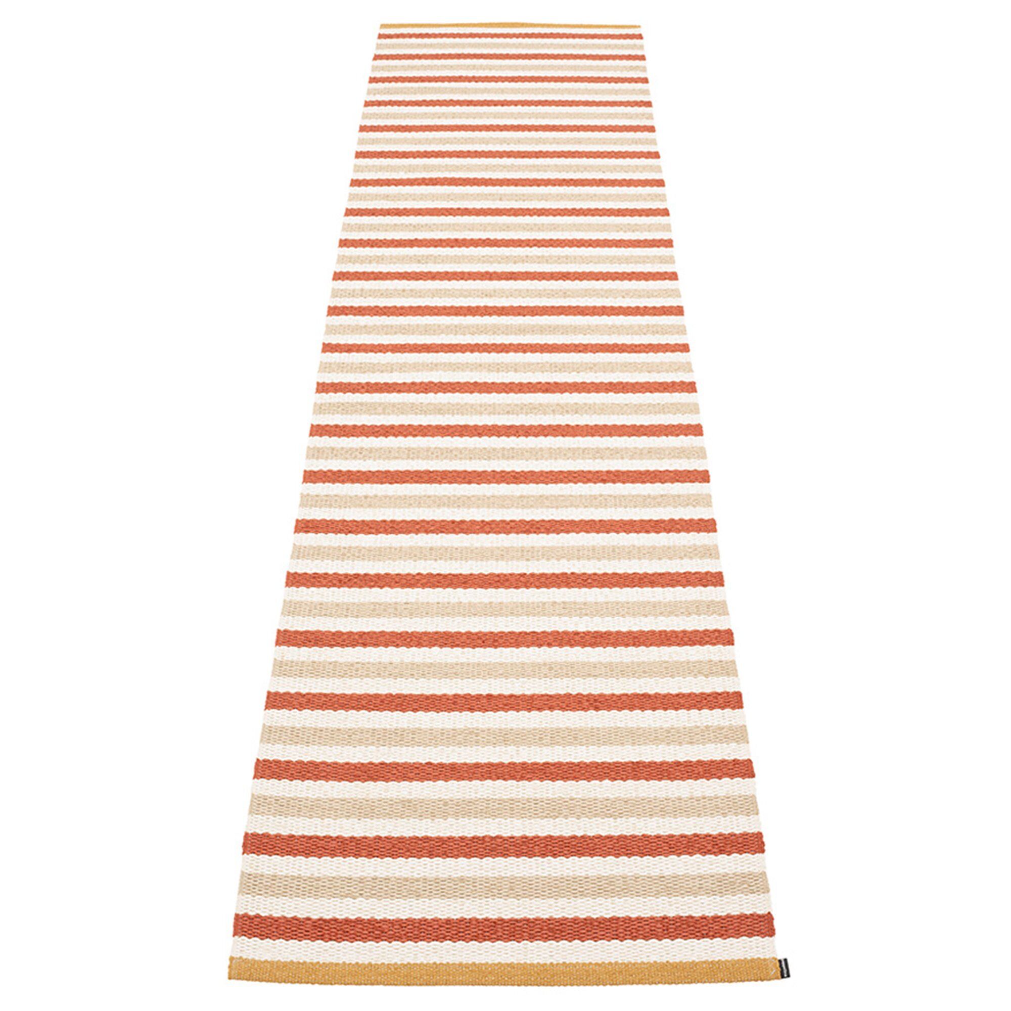 Pappelina Teo gulvtæppe 70 cm x 300 cm, brick/beige/vanilla