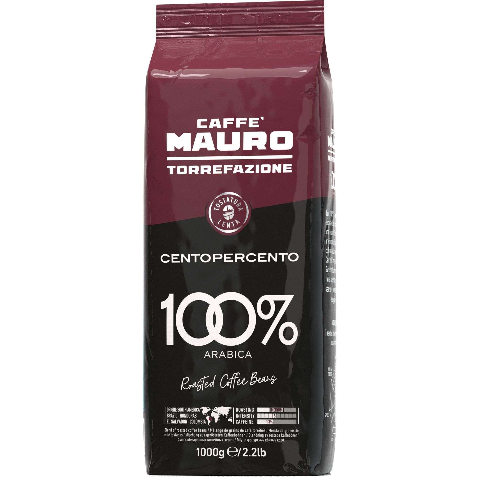 Caffe mauro Centerpercento kaffebønner,1 kg.
