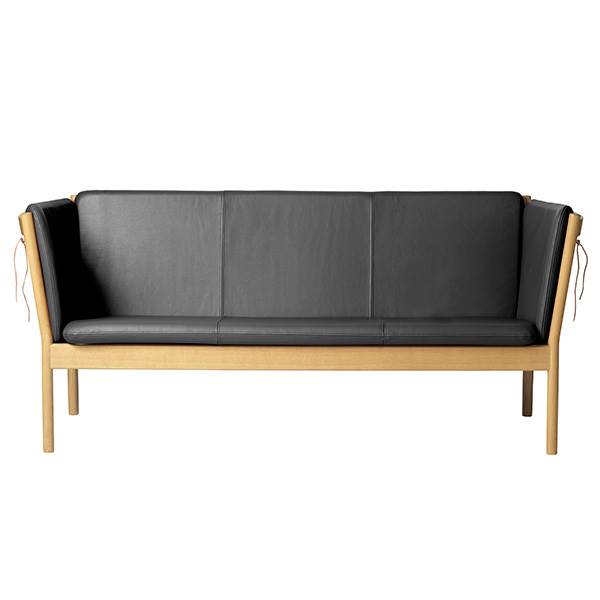 FDB Møbler - J149 3 pers. sofa - Sort læder  : Erling Christensen Møbler
