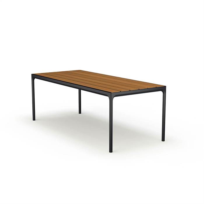 HOUE - FOUR havebord 210x90 cm - Bambus - Black  : Erling Christensen Møbler