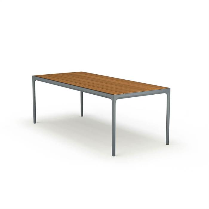 HOUE - FOUR havebord 210x90 cm - Bambus - Dark Grey  : Erling Christensen Møbler