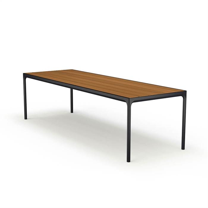 HOUE - FOUR havebord 270x90 cm - Bambus - Black  : Erling Christensen Møbler