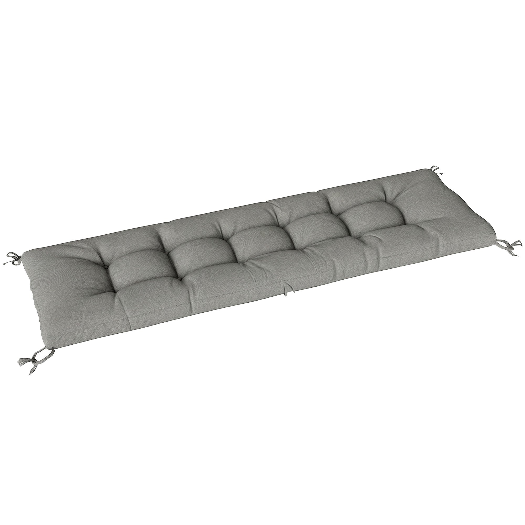 Aftagelig pallehynde med fastgørelsesstropper, pallehynde til de fleste liggestole, 198x65x13 cm, lysegrå