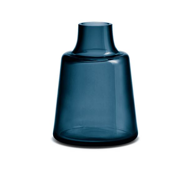 Holmegaard Flora Vase kort hals - H: 24 cm - Mørk blå  : Erling Christensen Møbler