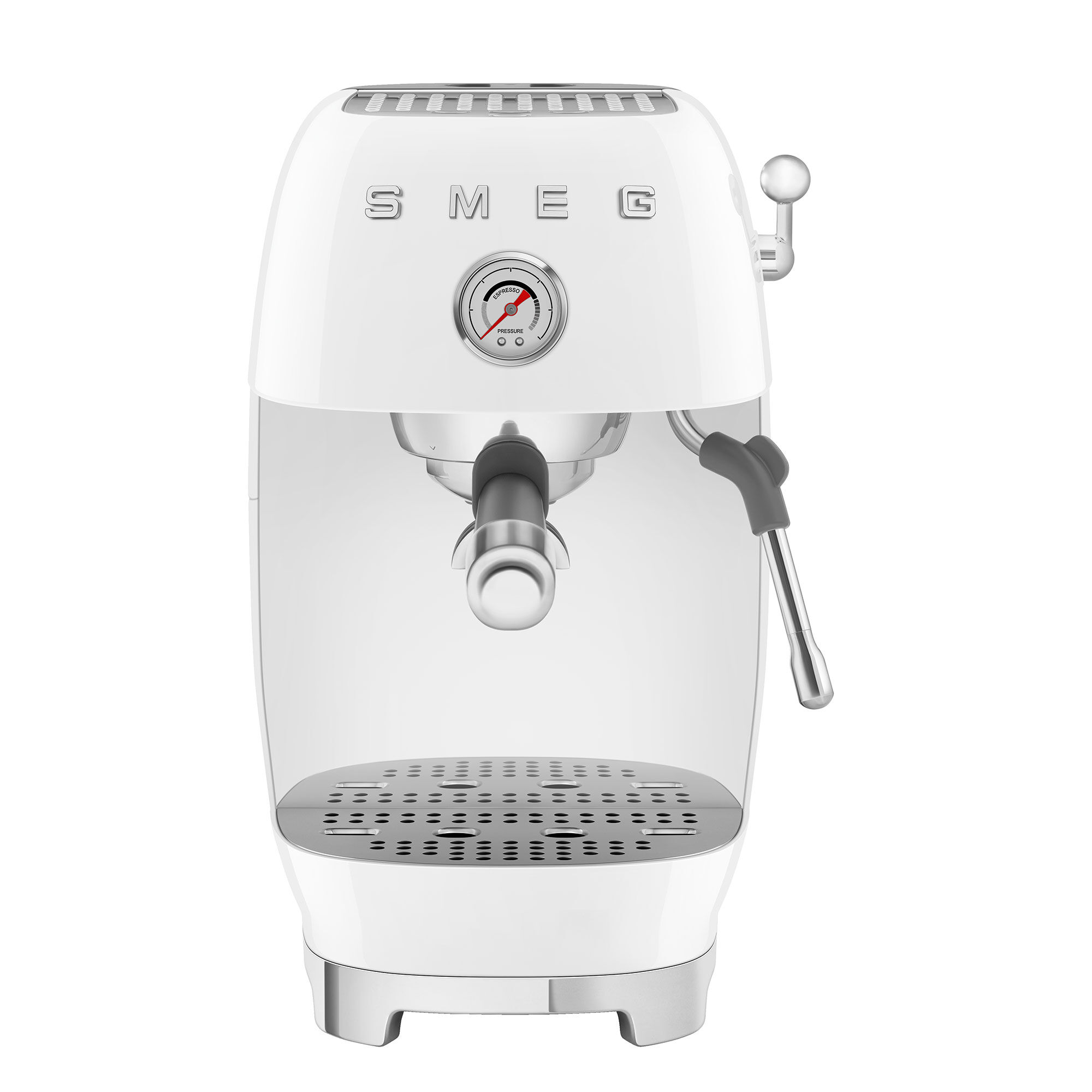 Smeg Manuel espressomaskine med Cold Brew,  hvid