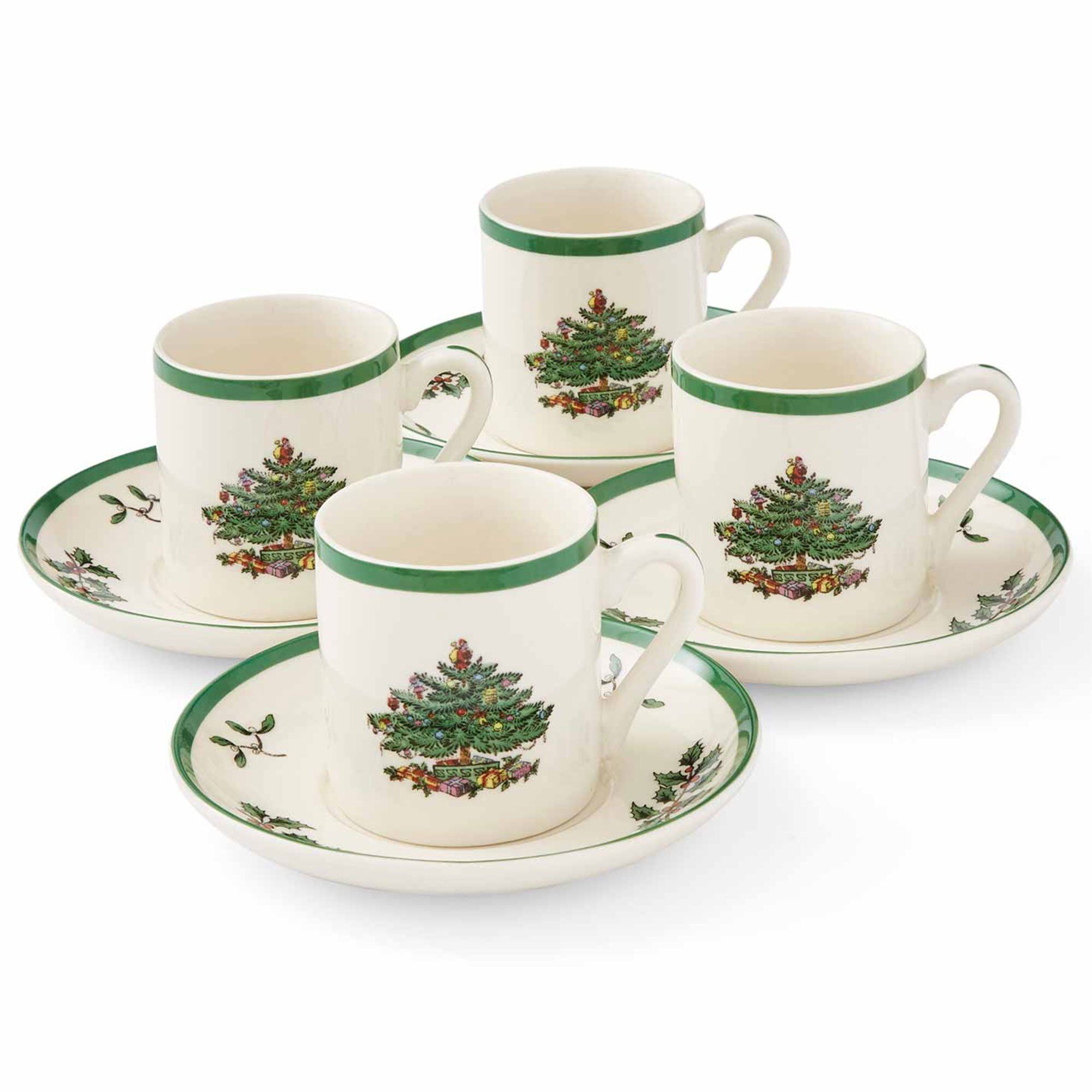 Spode Christmas Tree espressokop, 4 stk.