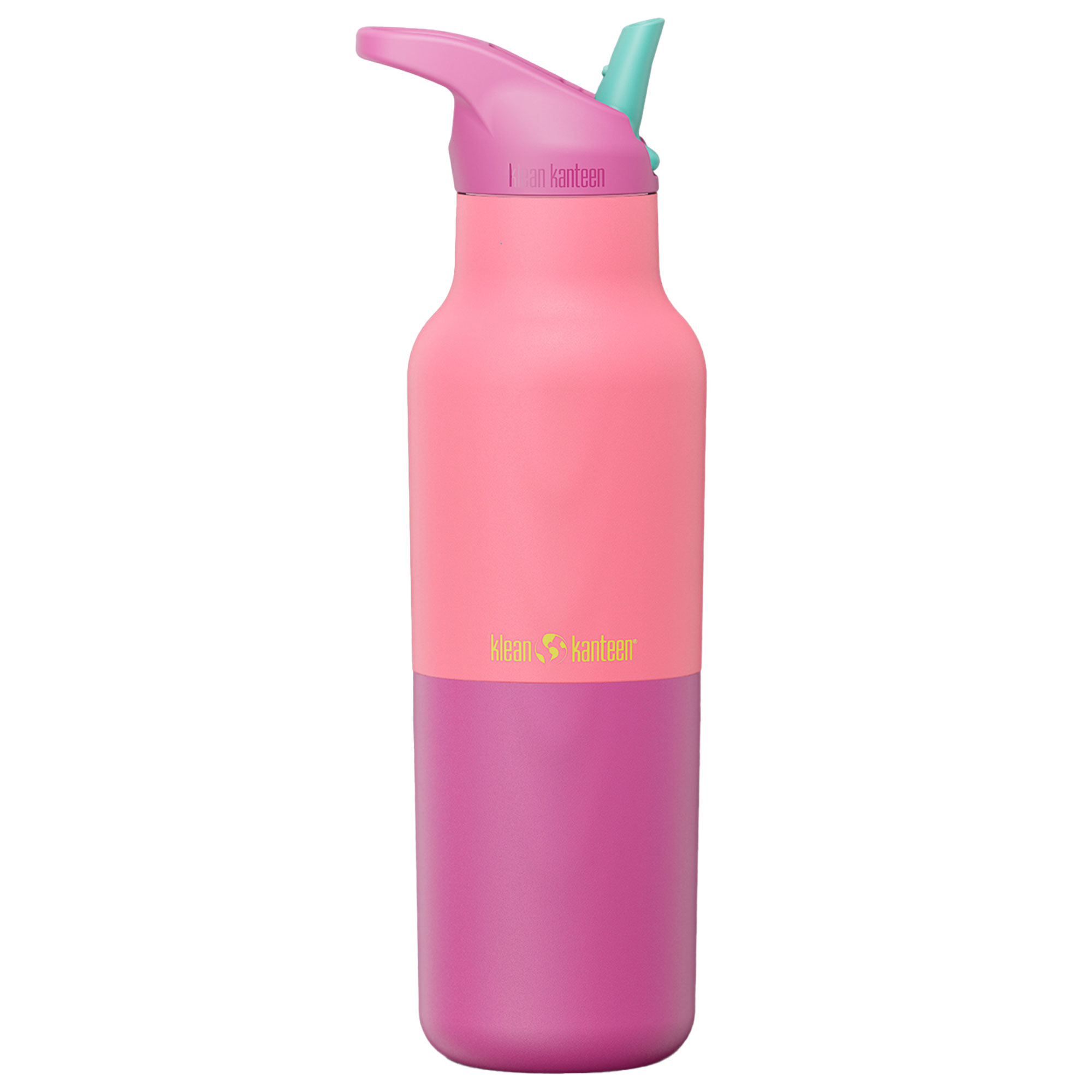 Klean kanteen Rise Classic drikkeflaske med sportslåg 473 ml, Pink Lemonade Kaleidoscope