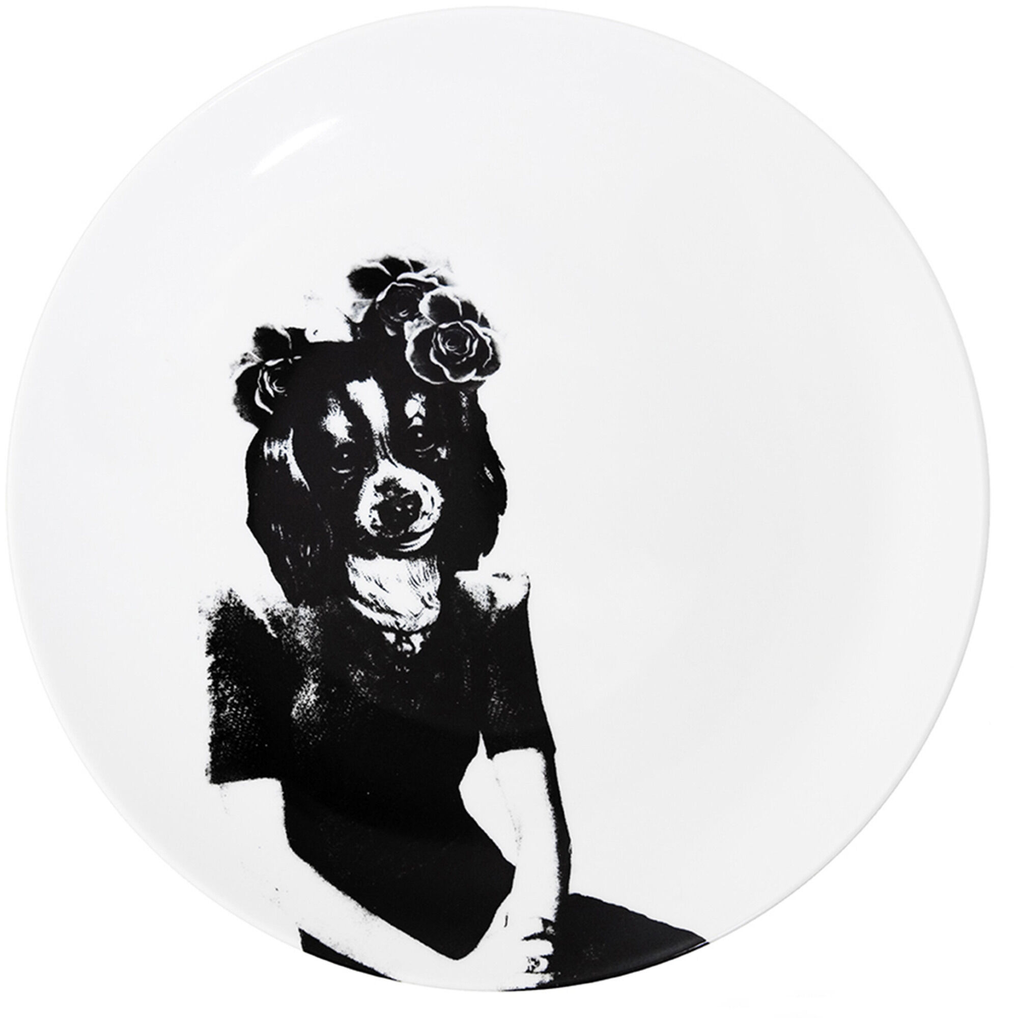 Lisa bengtsson Os Kvinder porcelænstallerken Mellem Tvilling Hund 26 cm.