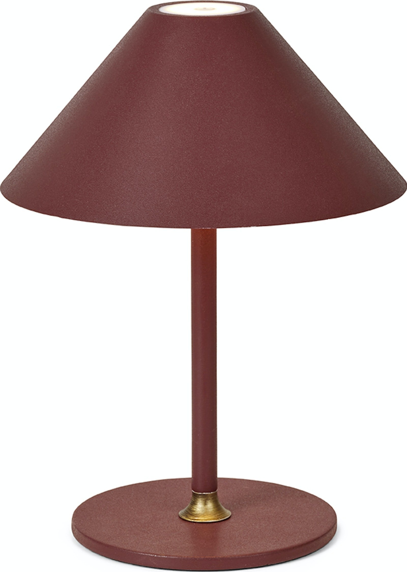 Bordlampe Halo Design Hygge Ø15x19 cm genopladelig LED-bordlampe metal bordeaux