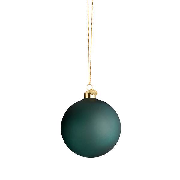 Holmegaard Souvenir julekugle Ø8 cm - Mørk grøn  : Erling Christensen Møbler
