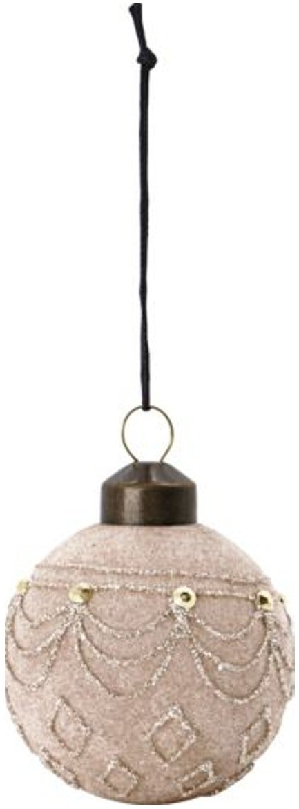 Julekugle House Doctor Ornament Velour sand Ø5,5 cm