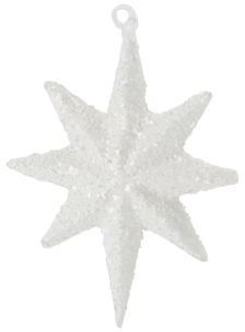 Juleglasornament House Doctor Ornament hvid stjerne H9,4ÃB7ÃD1,3 cm