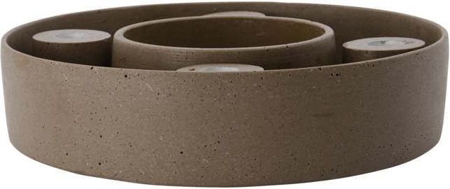 Lysestage House Doctor Daca Ø26Ã6 cm Polystone brun adventsstage