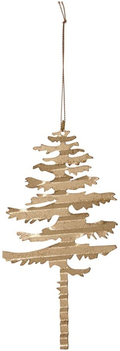 Juleophæng House Doctor Ornament valset jern messing 9 x 17,5 cm