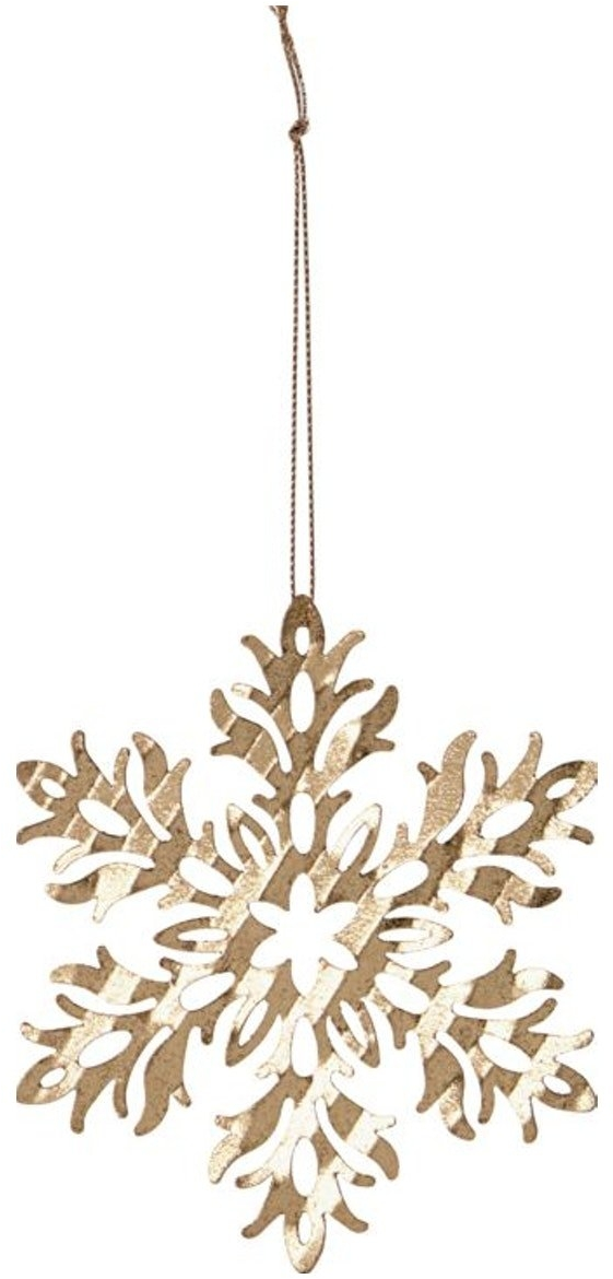 Ornament House Doctor Ornament-serie messing snefnug i valset jern Ø11,8 cm