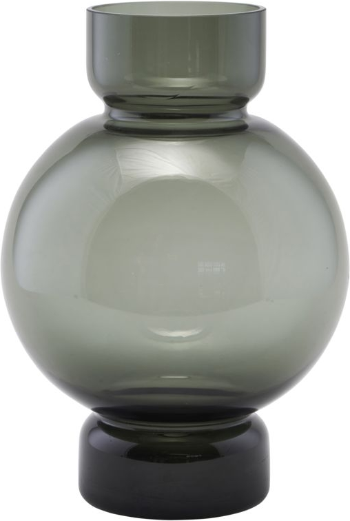 Vase House Doctor Bubble grå glas Ø17,5 x H25 cm
