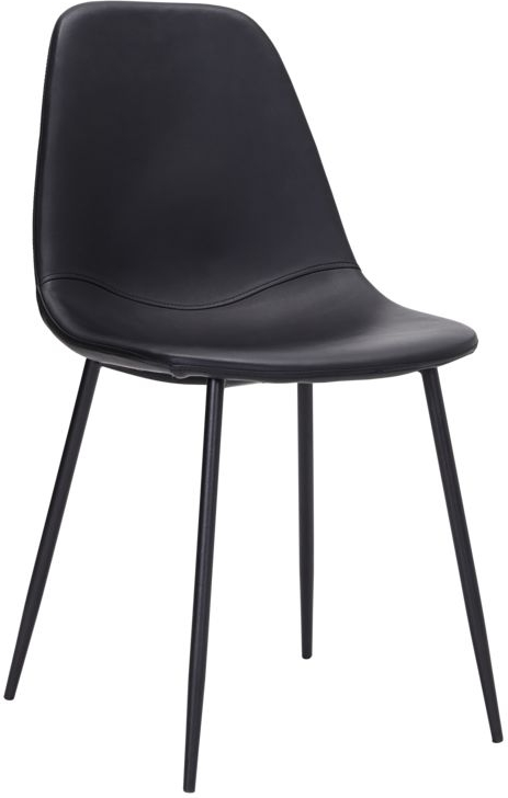 Spisebordsstol House Doctor Forms sort polstret sæde H83,5ÃB43ÃL53 cm