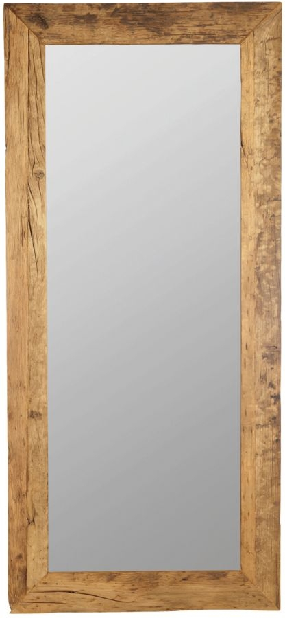 Vægspejl House Doctor Pure Nature i naturfarvet genbrugstræ 210 x 95 cm