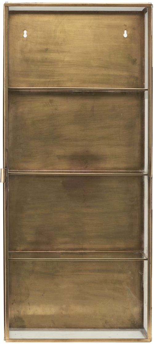 Vægskab House Doctor Glass Wall H80xB35xD15 cm glas/messingfinish
