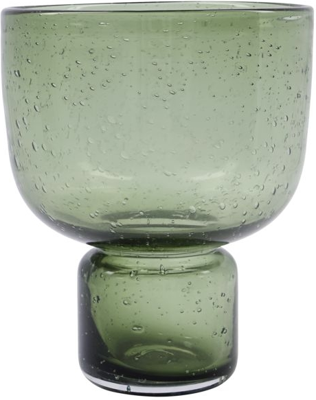 Vase House Doctor Farida olivengrøn glas Ø17 x H20 cm