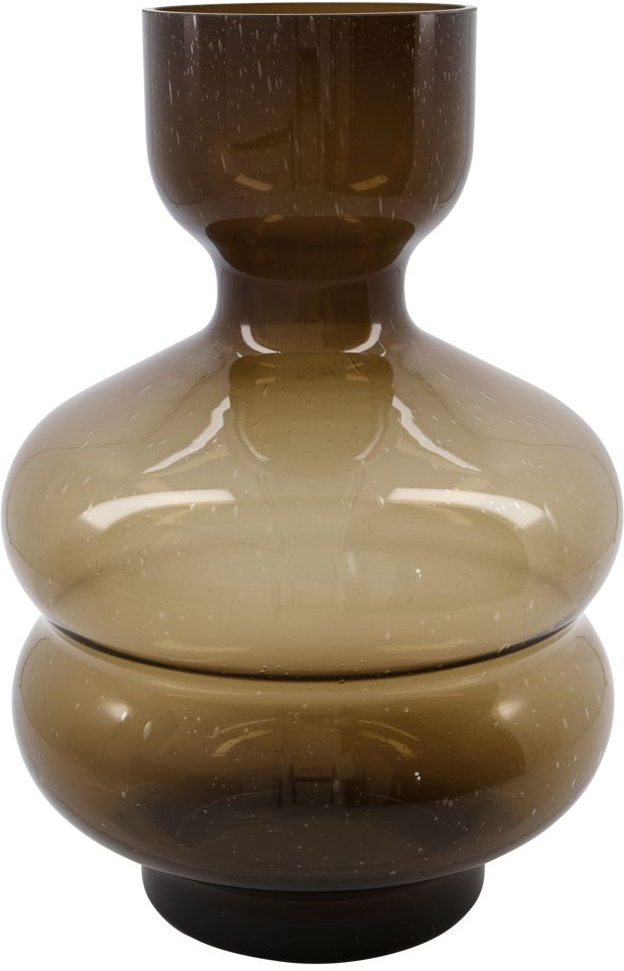 Vase House Doctor Organi amber skulpturel glas Ø24 x H35 cm