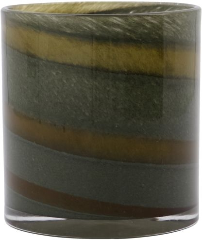 Fyrfadsstage House Doctor Blur Ø9 x H10 cm brun glas