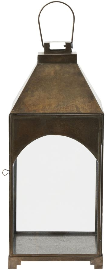 Lanterne House Doctor Arch vintage antik messing H43 cm glas og jern