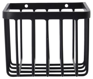 Vægkurv til badeværelset House Doctor Bath  -  sort rustfrit stål 12Ã12Ã9,5 cm