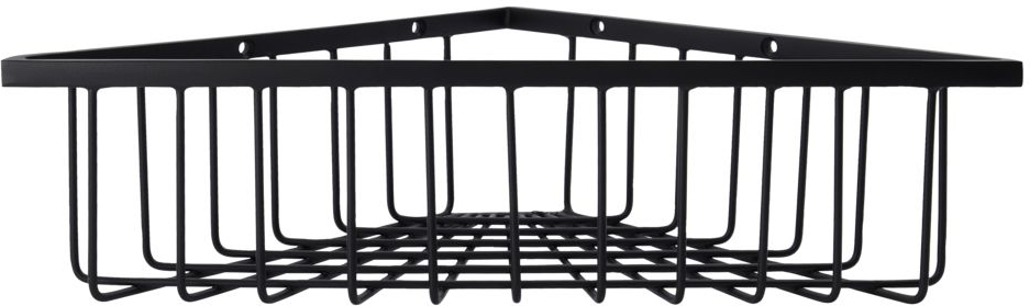 Opbevaringskurv til brusehjørne House Doctor Bath sort rustfrit stål 9,5x26x26 cm