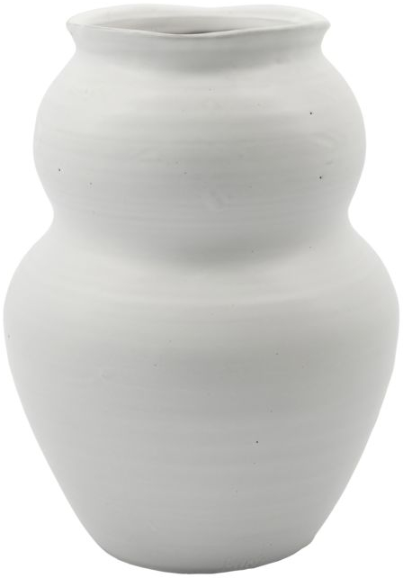 Dekorationsvase House Doctor Juno i hvidt stentøj Ø17 x H22,5 cm