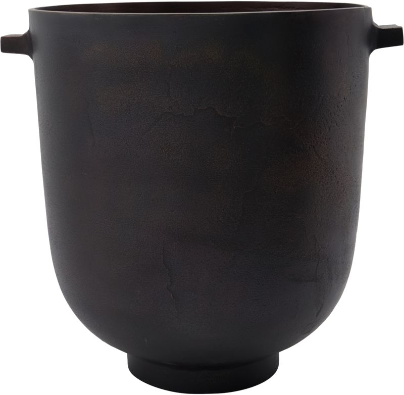 Urtepotte House Doctor Foem Ø25 x H28 cm aluminium bruneret messing