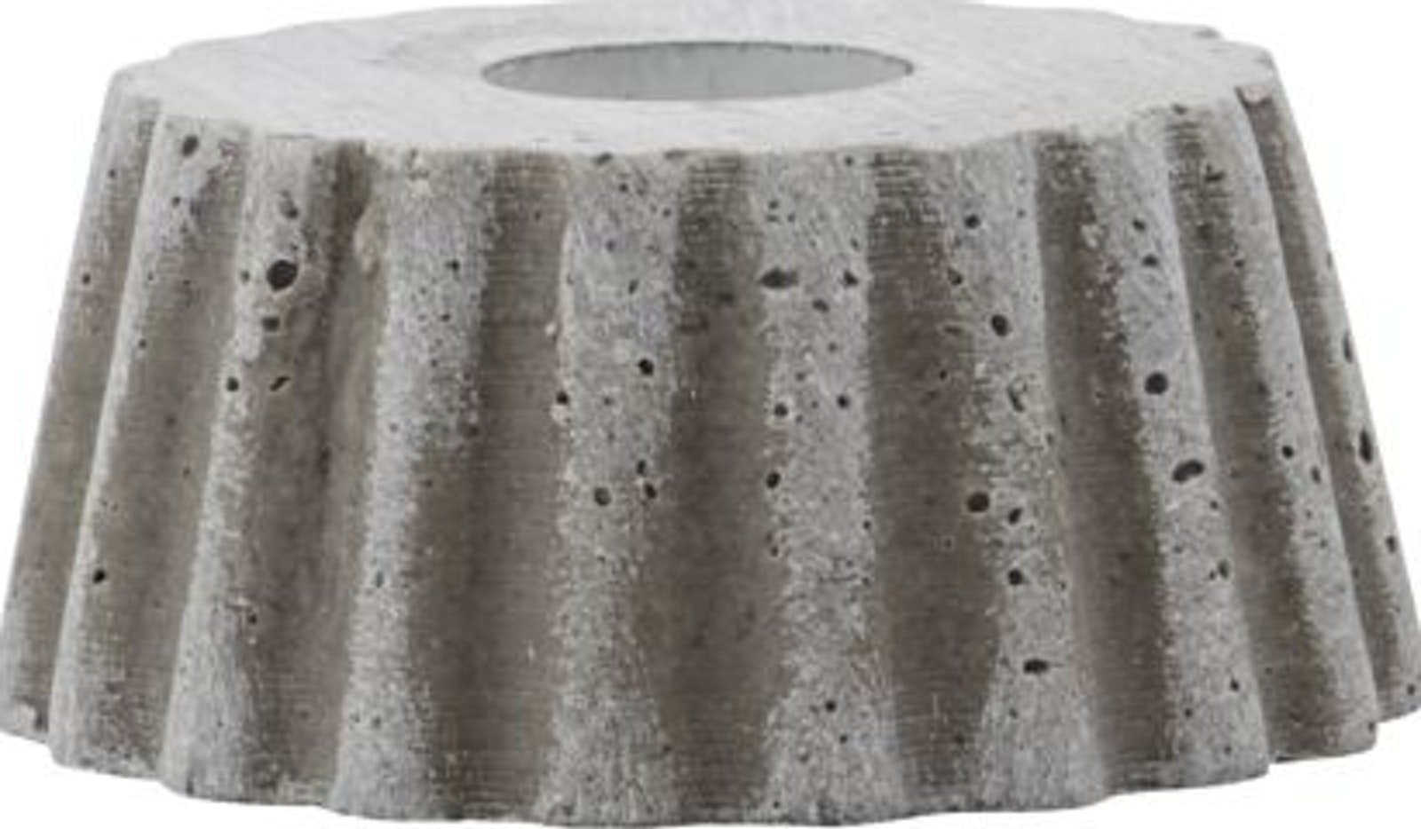 Lysestage House Doctor Mold Bake grå polystone Ø7 x 3 cm