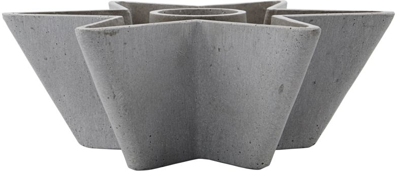 Lysestage House Doctor Mold Star grå polystone stjerneformet industrielt design