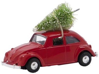 Juledekoration House Doctor MINI Xmas Car rød zinklegering 8,5 cm